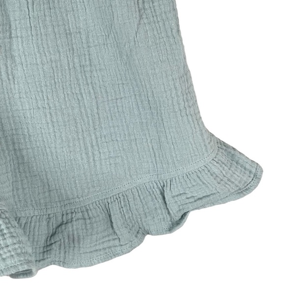 Show Me Your Mumu Rockie Ruffle Shorts Small Elastic Waist Gauze Pull On Blue - Picture 9 of 11